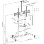 Aisens Soporte de Suelo ECO con Ruedas y Manivela Negro